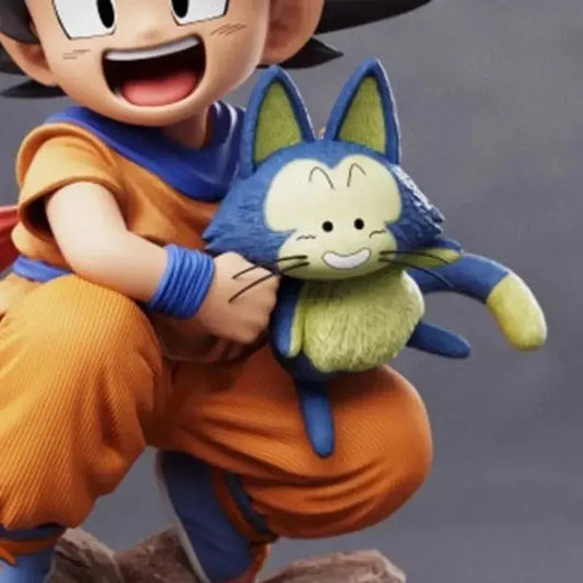 Dragon Ball Goku Kid Figurine with Feather - PVC Statue from the Goku Collection