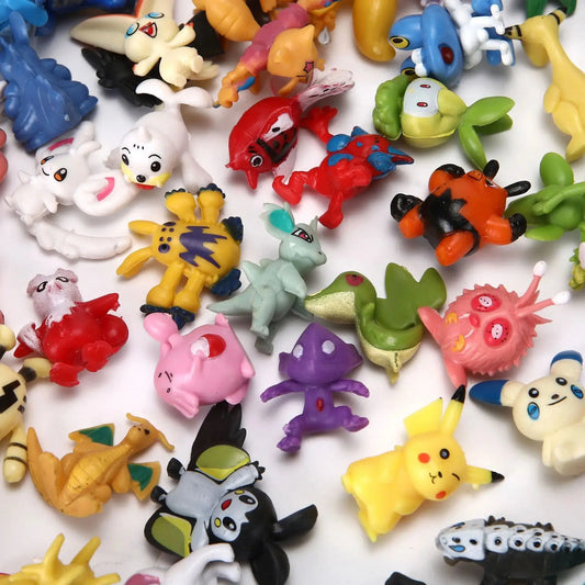 Mini Pokémon Figures – 144-Piece Set + Storage Bag