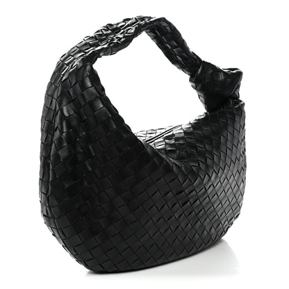 Nappa Intrecciato Small Jodie Hobo Black
