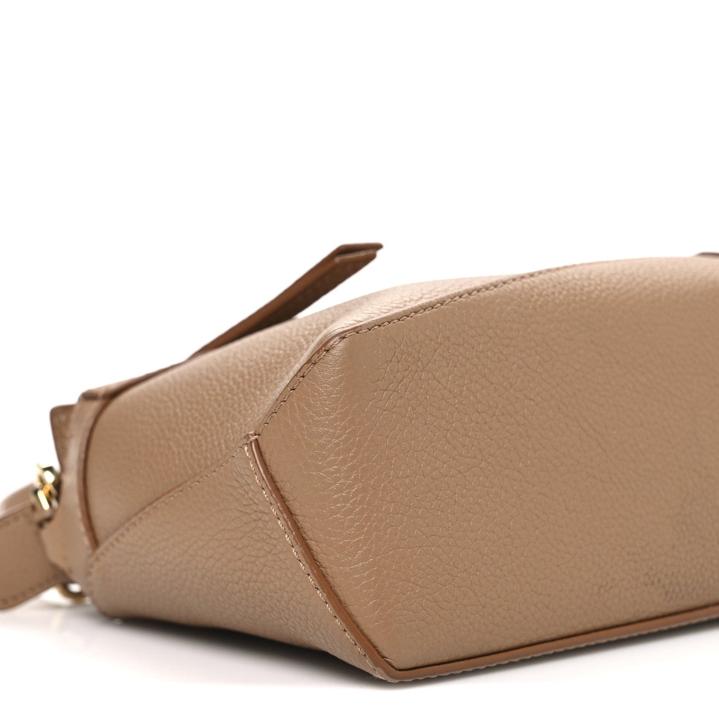 Soft Grained Calfskin Mini Puzzle Edge Toffee
