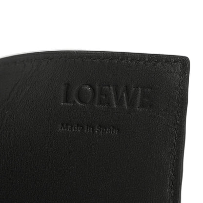 Textured Calfskin Plain Cardholder Black
