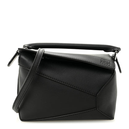 Calfskin Mini Puzzle Bag Black