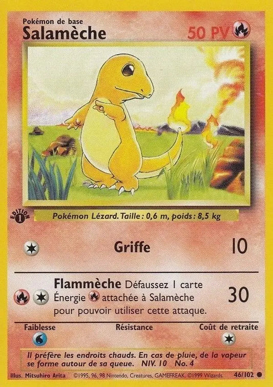 Charmander Pokémon Card – Base Set 1st Edition