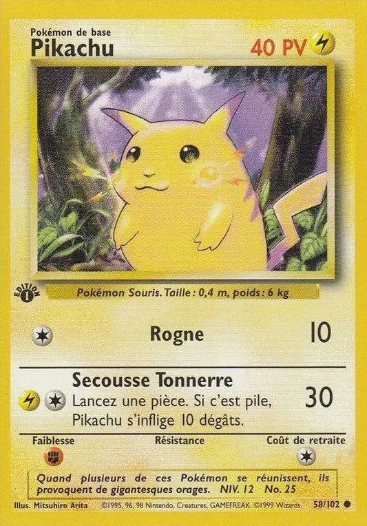 Pikachu Pokémon Card – Base Set 1st Edition