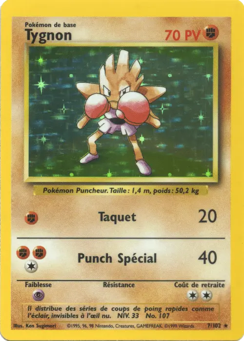 Tygnon Pokémon Card – Base Set 1st Edition