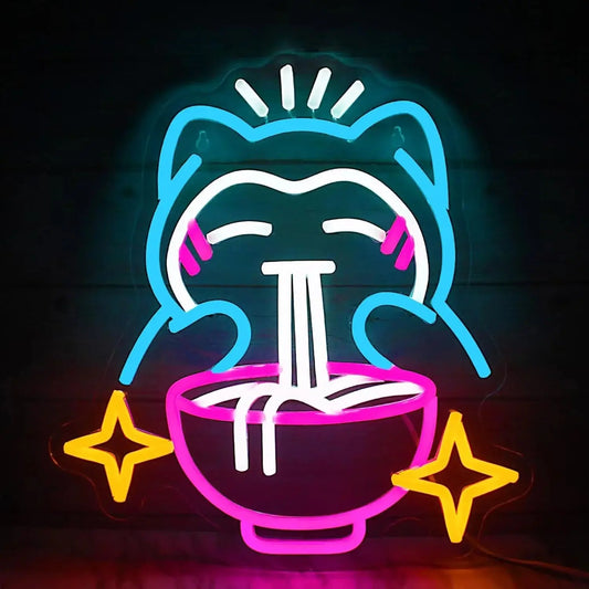 Pokémon Snorlax Ramen Neon Lamp