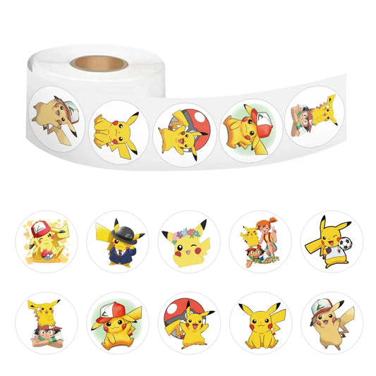 Roll of Pokémon Pikachu stickers (500 to 2000 pieces)