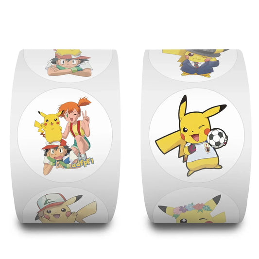 Roll of Pokémon Pikachu stickers (500 to 2000 pieces)