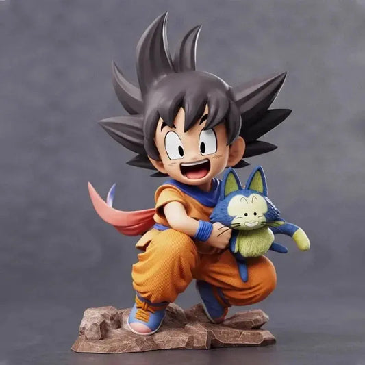 Dragon Ball Goku Kid Figurine with Feather - PVC Statue from the Goku Collection
