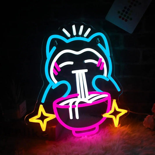 Pokémon Snorlax Ramen Neon Lamp
