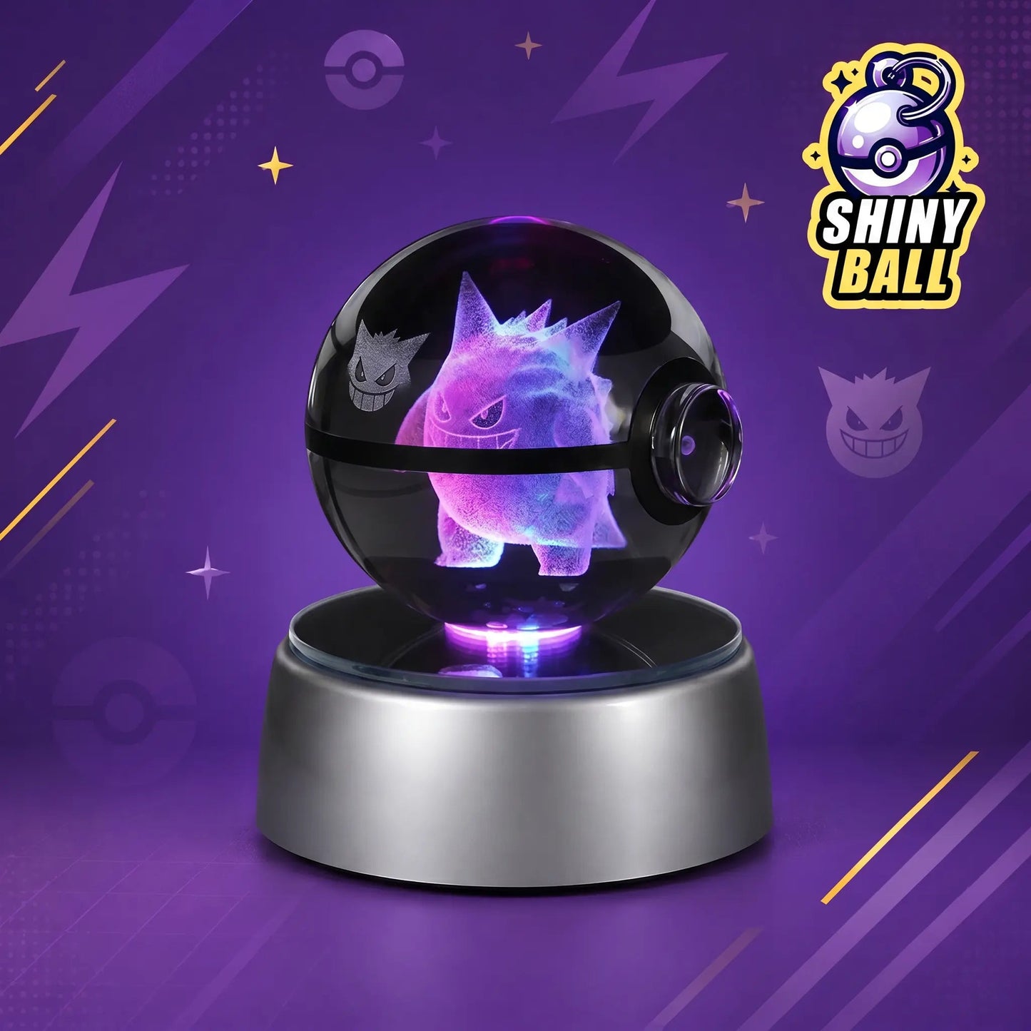 Pokéball LED Crystal Gengar Pokémon