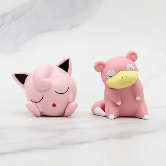 Sleeping Pokémon Figures - Set of 6: Pikachu, Psyduck, Gengar, Jigglypuff, Munchlax