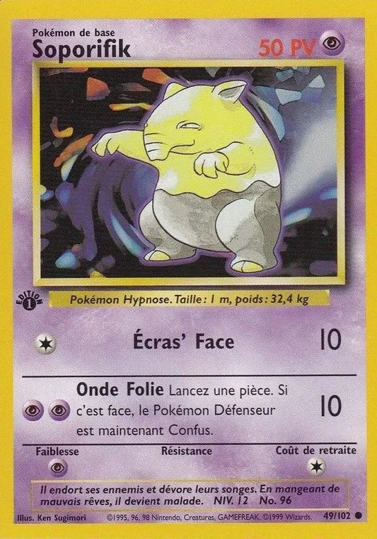 Drowzee Pokémon Card – Base Set 1st Edition