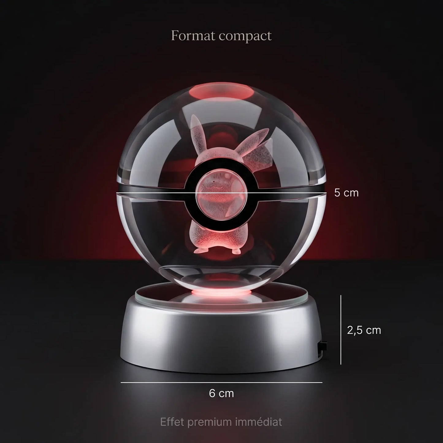 Pokéball LED Crystal Pikachu Pokémon